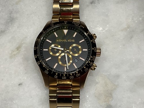 Orologio cronografo Michael Kors uomo Layton tono oro antico MK8783