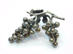 Vintage 800 Silber Italien Bündel Mini Trauben Figur Dekor 2,5" mal 2" *LESEN* - Bild 1 von 7