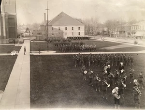 c1918 Ada Ohio Northern University WW1 MILITARY PARADE DEPT SATC 5x7 Photo Vintage - Bild 1 von 3