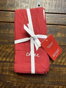 Williams Sonoma Sentimental Napkins, Set of 4 Red New - Picture 1 of 3