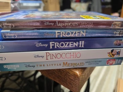 5 Blu-Ray Disney Movies,  4 Are NEW In Wrapper, 1 Used Watched Once - Image 1 of 3