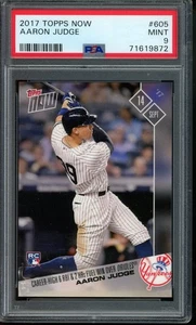 Tarjeta de novato 2017 Topps Now #605 Aaron Judge PSA 9 como nueva RC 71619872 - Imagen 1 de 2