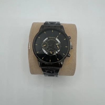 Reloj para hombre Geneva Like negro con cara y correa Foto 1 de 4