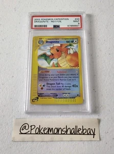 Dragonite 43/165 - Expedition Base Set *PSA 9 - MINT* Reverse Holo Pokemon Card - Picture 1 of 7