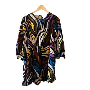 Who What Wear Puffärmel Kleid Größe L Large Mehrfarbig - Bild 1 von 11
