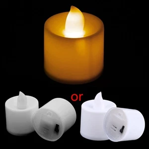 Flameless LED Tea Lights Candles Battery Powered for Wedding Table Decorations - Picture 1 of 8