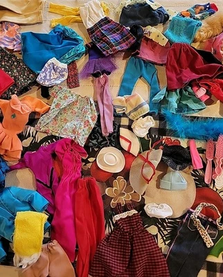 Large Mixed LOT 115 Pcs Barbie Doll Clothes Outfits, Shoes & Accessories #1 READ - Image 1 of 4