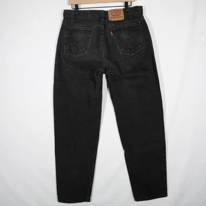 Vintage Levis 550 Jeans Mens 34x30 Black Denim Orange Tab Relaxed Tapered 90s - Picture 1 of 7