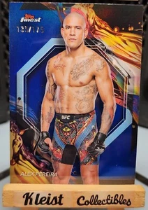 2024 Topps UFC Finest 135/175 Alex Pereira Blue Uncommon Insert Card - Picture 1 of 4