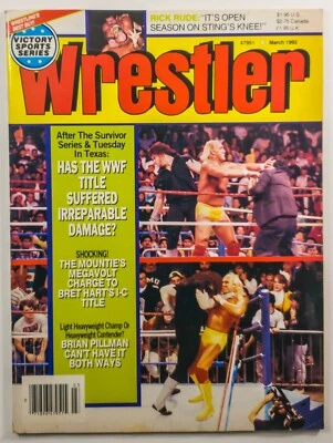 REVISTA VICTORY SPORTS WRESTLER marzo de 1992 en muy buen estado cubierta The Undertaker/Hulk Hogan Foto 1 de 4