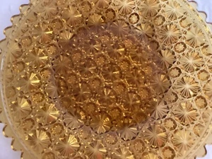 Vintage Glass Amber color 10" round cake torte serving plate-Indiana-Tiara - Picture 1 of 7