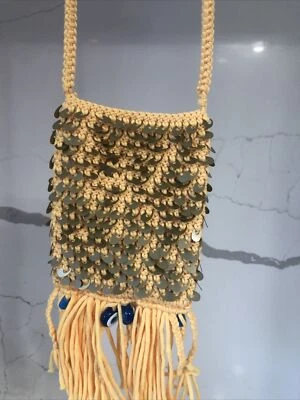 sequins Handmade Crochet bag With Evil Eye Stone 🧿🧿 - Image 1 of 3