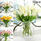10x Künstliche Tulpen Kunstblumen Blumen Tulpenbund Pflanzen Hochzeit Deko DE