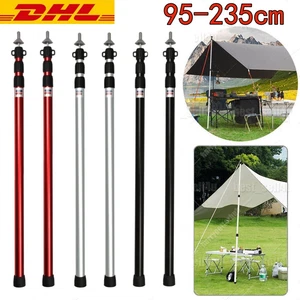 2x Teleskop Zeltstange Alu Aufstellstange Sonnensegel Tarpstange Stützstange Set - Bild 1 von 14