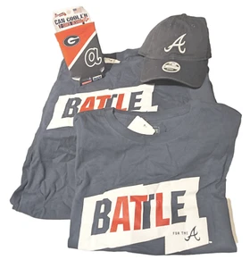 Atlanta Braves Battle For A Set: Berretto, Can Cooler, T-shirt piccole e grandi, Nuove con etichette - Foto 1 di 3