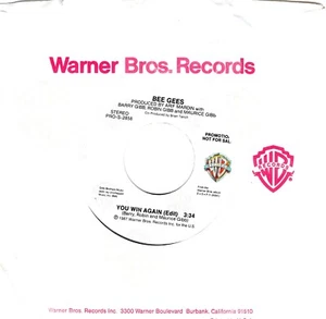 BEE GEES:    YOU WIN AGAIN  / DJ COPY .. 45 RPM 6462 - Picture 1 of 3