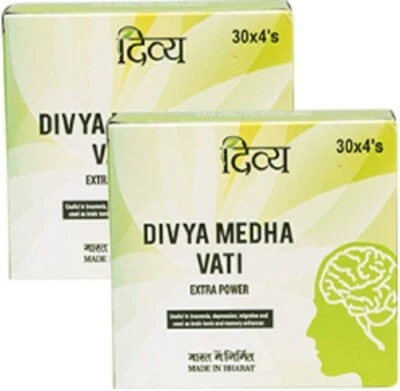 DVY 🌿 2 X Medha Vati Extra Power (240 Tabs) | Brain Health & Memory Booster 🌿2028