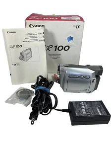 Canon ZR200 Video Camera MiniDv Camcorder Bundle - Powers On, Read Description - Picture 1 of 11