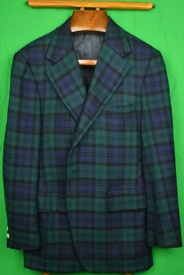 "Abercrombie & Fitch 100% Black Watch Tartan Cashmere Sport Jacket" Sz: 42R - Image 1 of 4
