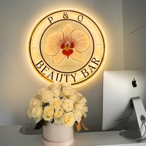 Letrero de acrílico personalizado letrero de negocios personalizado patrón de logotipo letrero decorativo de pared - Imagen 1 de 10