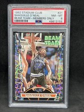 1992 Stadium Club Beam Team Shaquille O'Neal #21 Members Only Rookie PSA 8 NM-MT