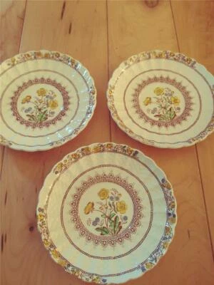VTG THREE SAUCERS COPELAND SPODE BUTTERCUP OLD BACKSTAMP EXCELLENT - Image 1 of 3