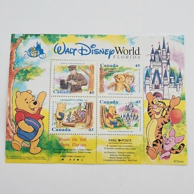 Estampillas conmemorativas de Winnie The Pooh del 25 aniversario de DisneyWorld certificado de autenticidad ICS #1799 Foto 1 de 4