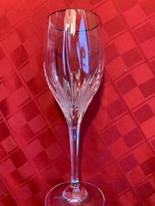 Mikasa Flame D’Amore Platinum Goblet Frosted Vertical Cut Crystal 9” - Picture 1 of 18
