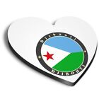 Heart MDF Magnets - Djibouti African Flag Travel Africa #5185