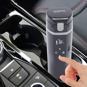 500mL 12/24V Car Heating Cup Electric Kettle Thermal Heater Coffee Bottle - Picture 1 of 19