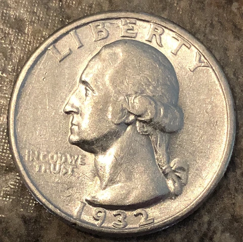1932 Washington Quarter ~ Gem BU ~ 90% Silver ~ 1 Coin Cover