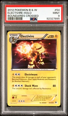 Pokemon PSA 9 MINT - Electivire Holo - BW Boundaries Crossed 54/149 - POP 19 - Image 1 of 2