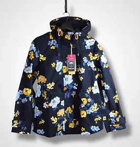 Joules Coast Waterproof Coat Navy Floral Bouquet Size UK 12 - Picture 1 of 14