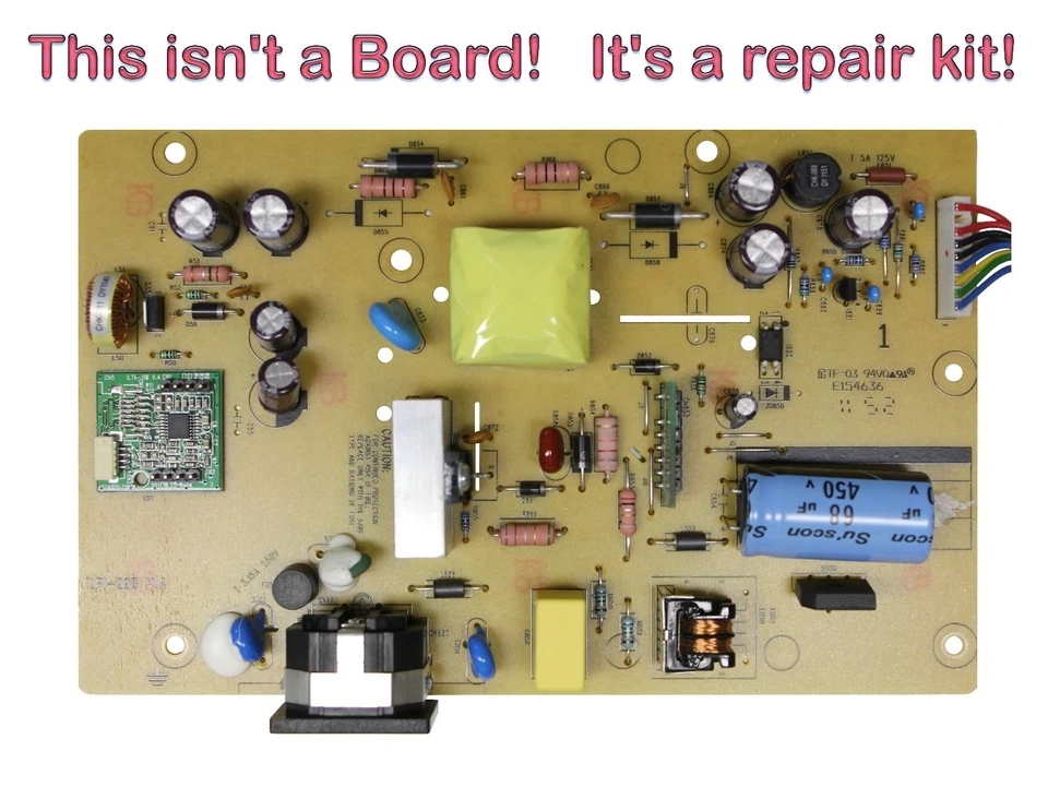 Repair Kit Capacitors Lenovo IBM LT1952pwD, LT2252pwD Power Supply ILPI-298 V.A. - Image 1 of 1