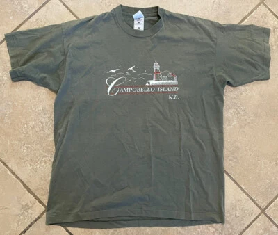 Vintage Single Stitch T-Shirt Campobello Island N.B. Sz XL Fruit of the Loom - Image 1 of 4