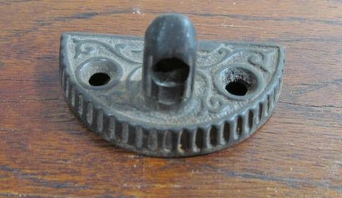Vintage Eastlake ANTIQUE Window sash lock Catch Cast Iron Keeper 1876 Victorian Cover