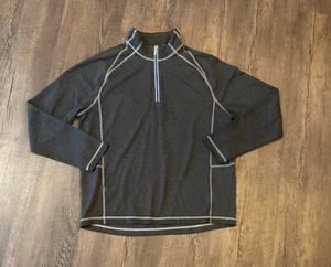 Tommy Bahama Men's 1/4 Zip Sweatshirt Large Gray Embroidered Logo Lightweight - Picture 1 of 5