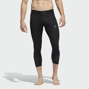 adidas Alphaskin Climalite 3/4 Herren Strumpfhose Laufen/Fitness/Yoga/Fitnessstudio/Radfahren - Bild 1 von 5
