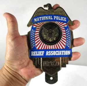 Placa de emblema de metal vintage de la Asociación Nacional de Alivio de la Policía NPRA - Imagen 1 de 11