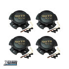 4 X Moto Metal Wheel Center Cap Satin Black T168l127-5-H30-S2