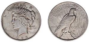 SILVER US PEACE DOLLAR - DÓLAR PAZ PLATA EE.UU. PHILADELPHIA. 1923. XF- / EBC- - Imagen 1 de 1