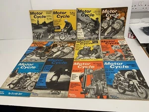 RIVISTA MOTO 12 IN TOTALE DAL 1965 1966 1967 IN CONDIZIONI USATE - Foto 1 di 13