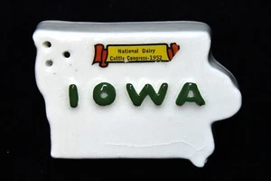 SHAKER SOUVENIR VINTAGE ANNI '50 IOWA STATE PARKCRAFT SALE E PEPE SOUVENIR CASEIFICIO CONG. - Foto 1 di 4