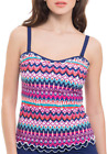 Profile by Gottex 733-1D18 32D Pink Multicolor Tequila UW Tankini TOP ONLY NWOT