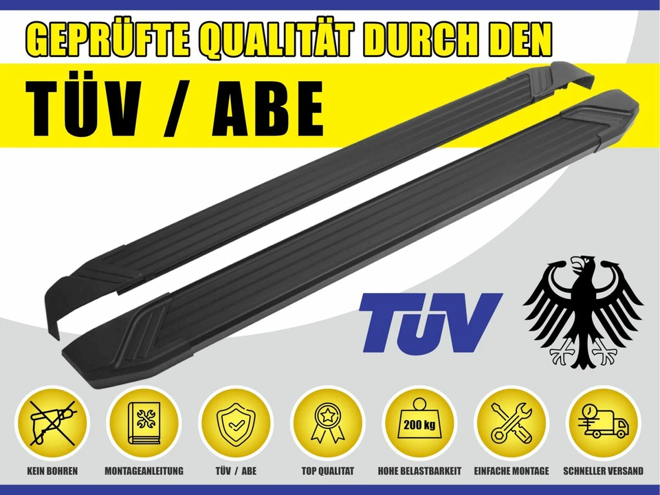 Rival Basic Black Alu Trittbretter Schweller mit ABE für KIA Sportage 2015-2020