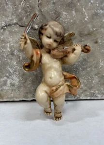 "Instrumento de violín victoriano vintage ángel querubín cupido adorno resina 2,5""" - Imagen 1 de 6