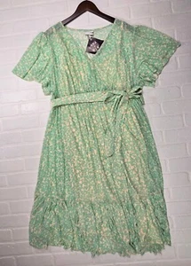 Ava & Viv Mint Flutter sleeve Below the knee Dress 2X - Picture 1 of 3
