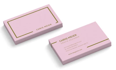 INFOWERK Visitenkarten gestalten - 2-seitig - rechteckig - viele Farben - Design Frame