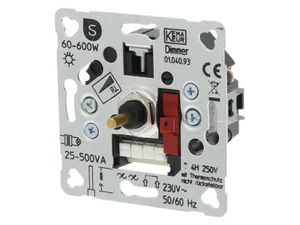 Inserto atenuador giratorio R,L 60-600W 25-500VA se adapta al temporizador giratorio Berker Gira Jung Peha - Imagen 1 de 1