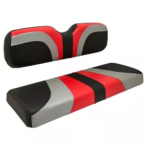Fundas de asiento delanteras RedDot Blade | Carro de golf Yamaha Drive | Rojo Plata Negro - Imagen 1 de 1